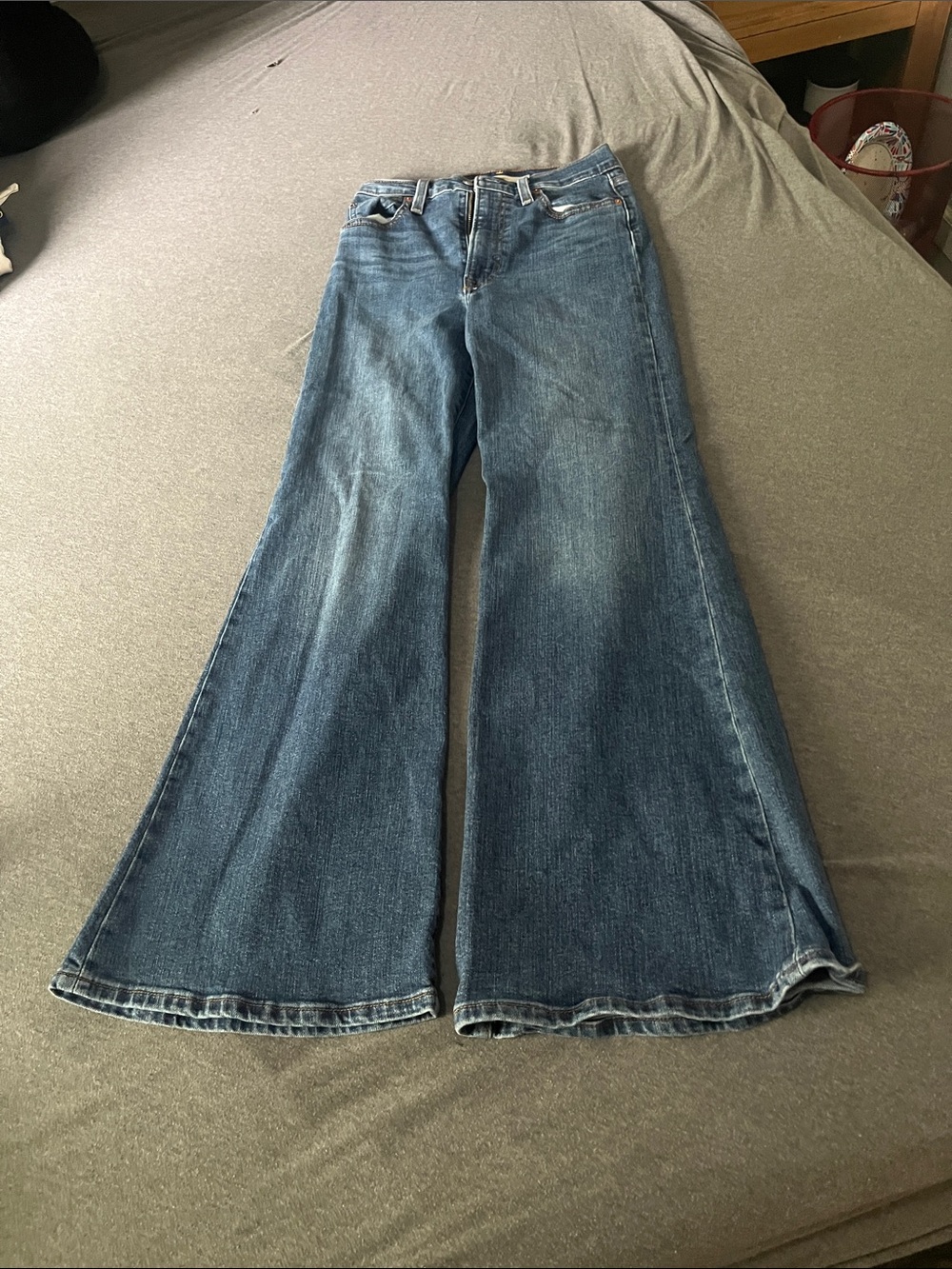 Levi's Indigo Wide-Leg Flare Jeans - Picture 1 of 4